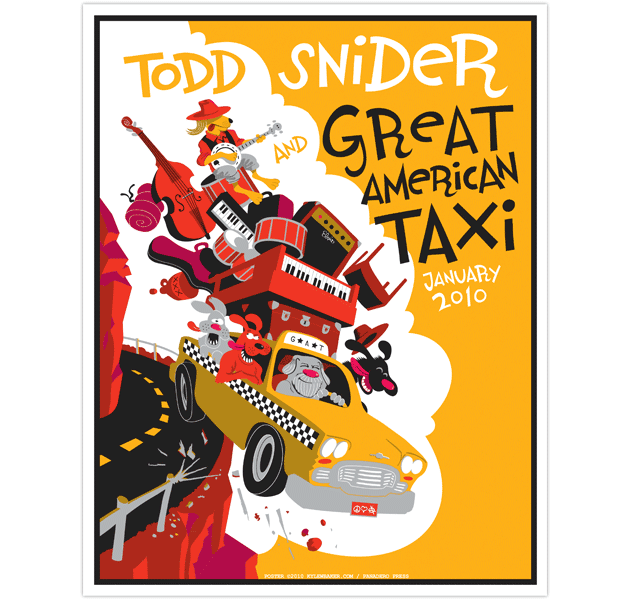 Todd Snider + GAT Jan 2010 poster