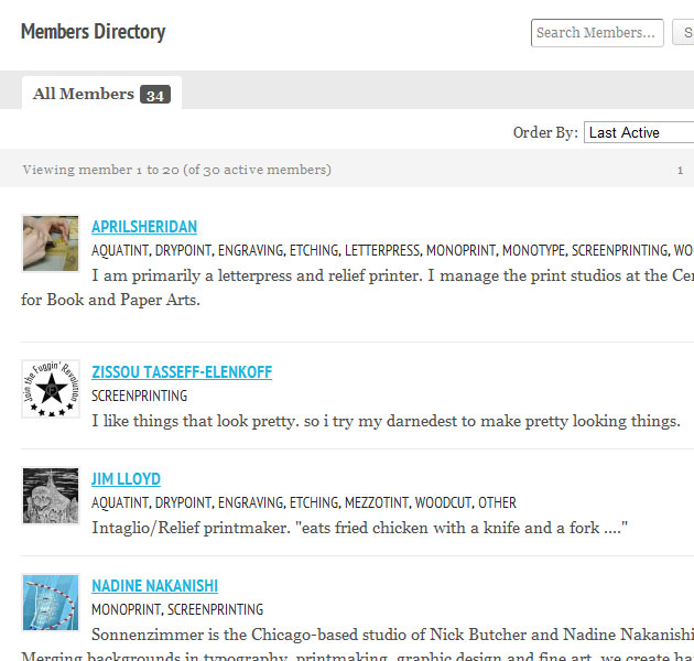 Chicago Printers Guild Website