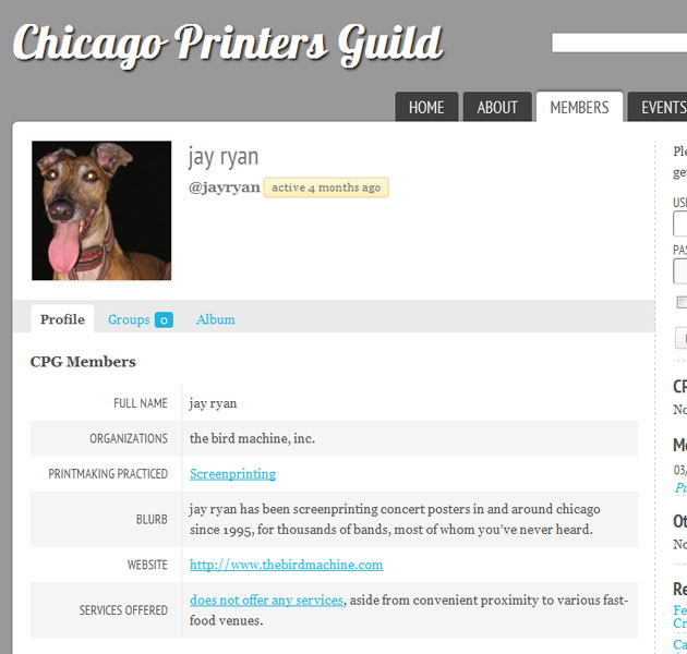 Chicago Printers Guild Website