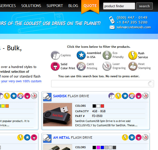 CustomUSB Website Overhaul