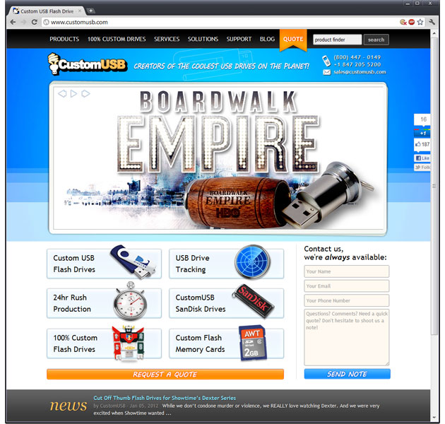 CustomUSB Website Overhaul
