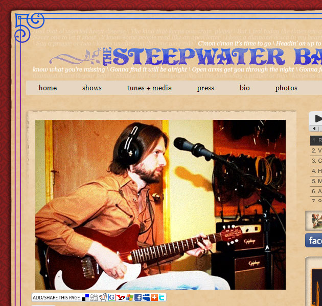 Steepwater Band Website