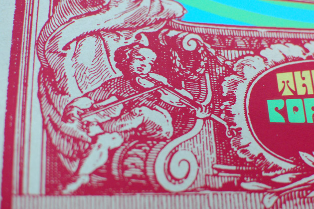 Little Feat silkscreen poster close up